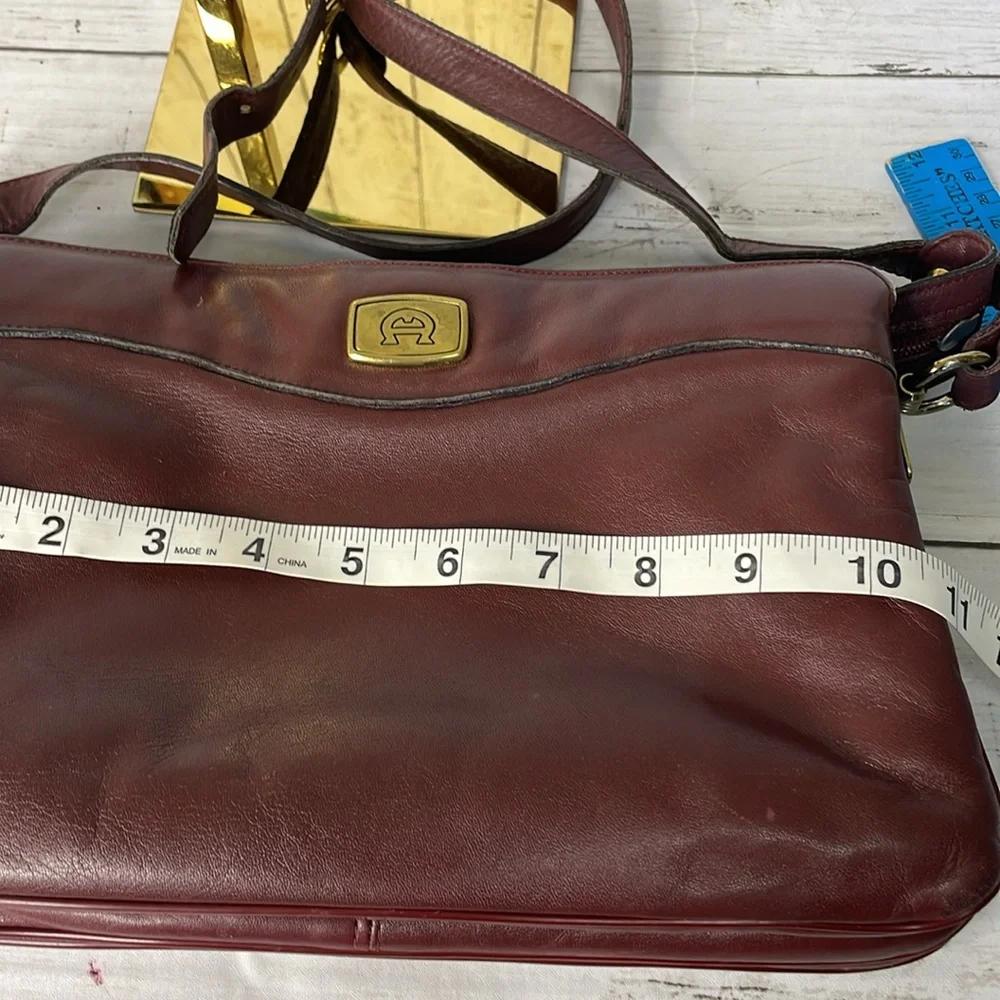 Etienne Aigner Vintage 1980's Oxblood/Burgundy Crossbody